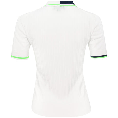 Women's Ribbed Cotton Blend Sweater Polo