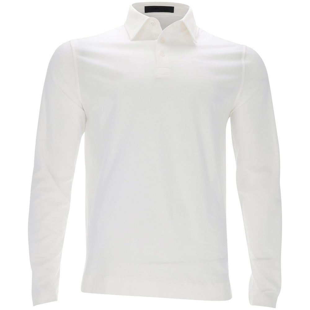 Brushed Cotton Long Sleeve Polo
