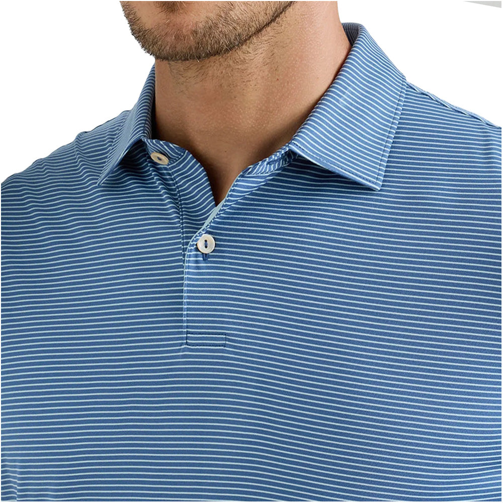 Featherweight Stripe Long Sleeve Polo