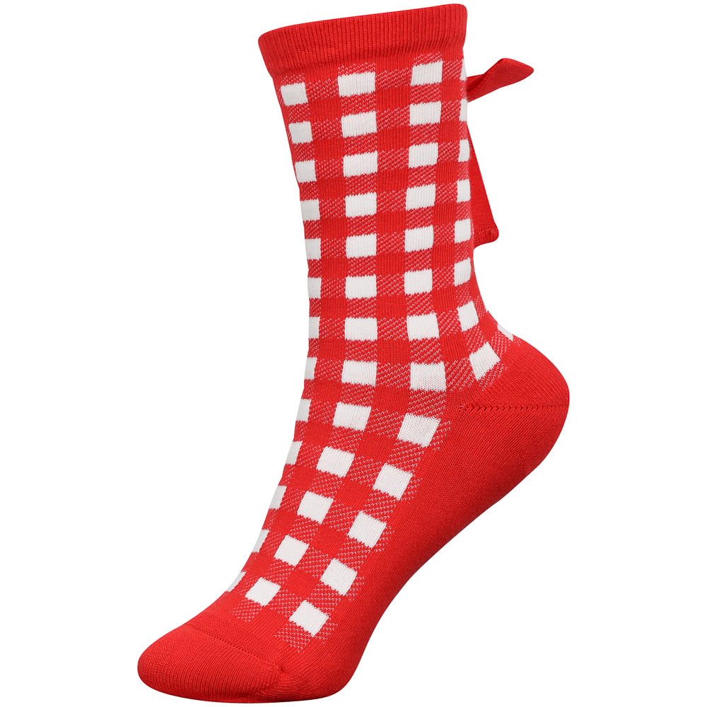 Women's Check Ribbon Socks