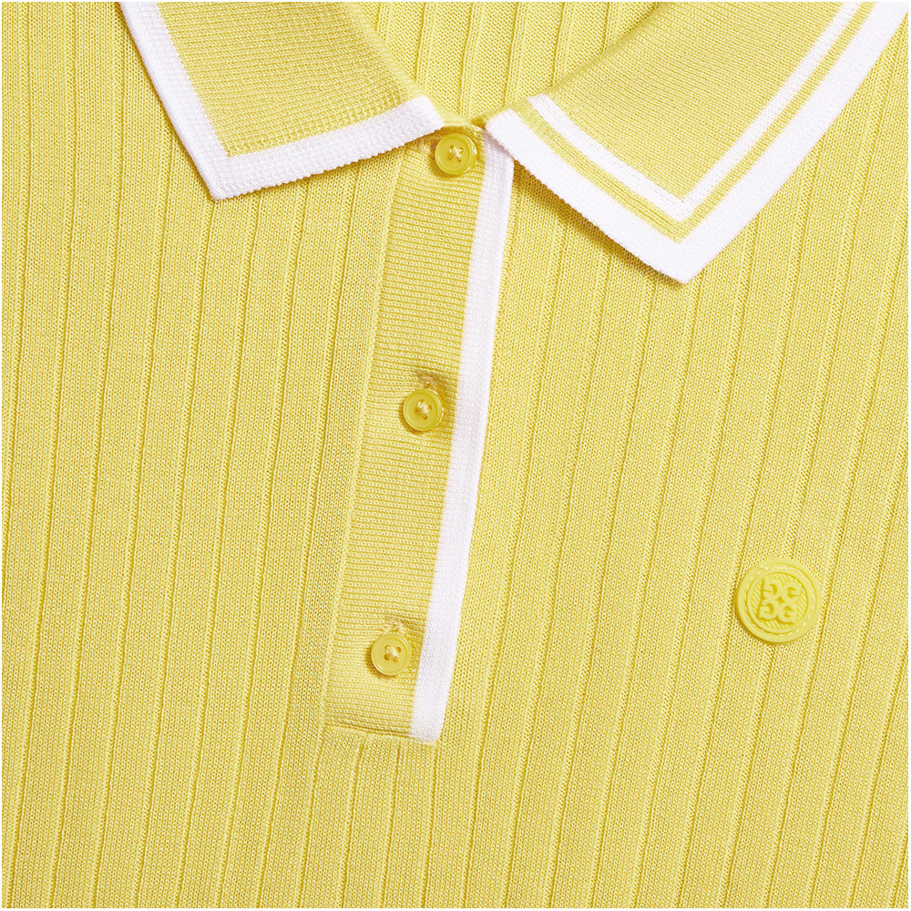 Women's Ribbed Knit Sweater Polo