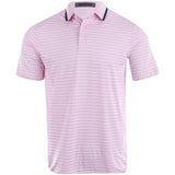 Perforated Stripe Jersey Polo