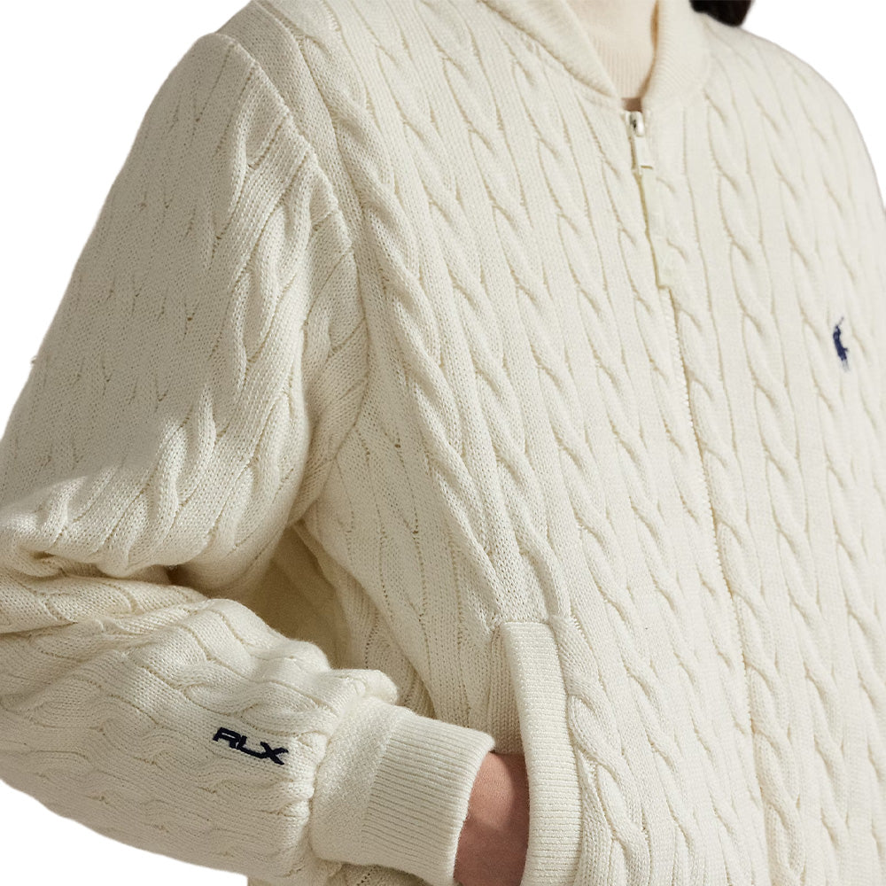 Women's Hybrid Cable-Knit Bomber Jacket
