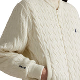 Women's Hybrid Cable-Knit Bomber Jacket