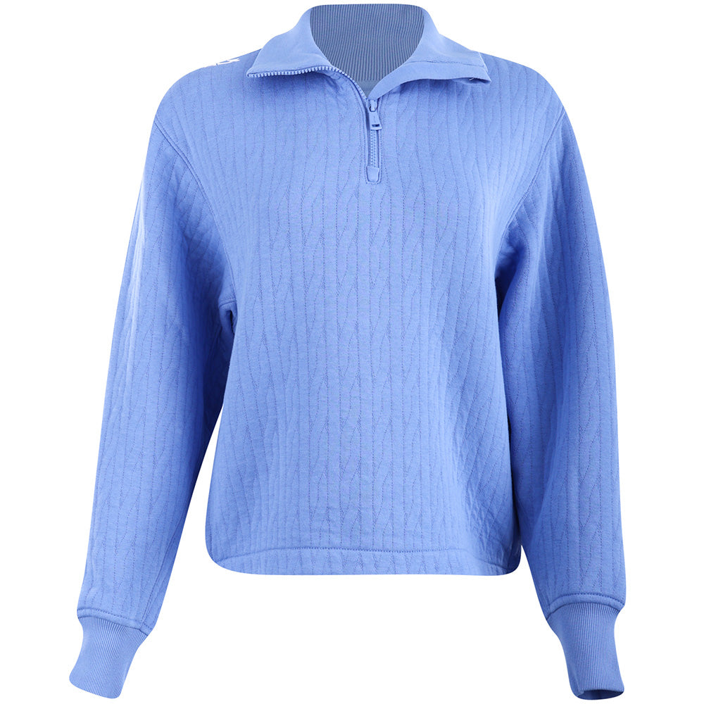 Women's Cable-Quilted 1/4 Zip Pullover
