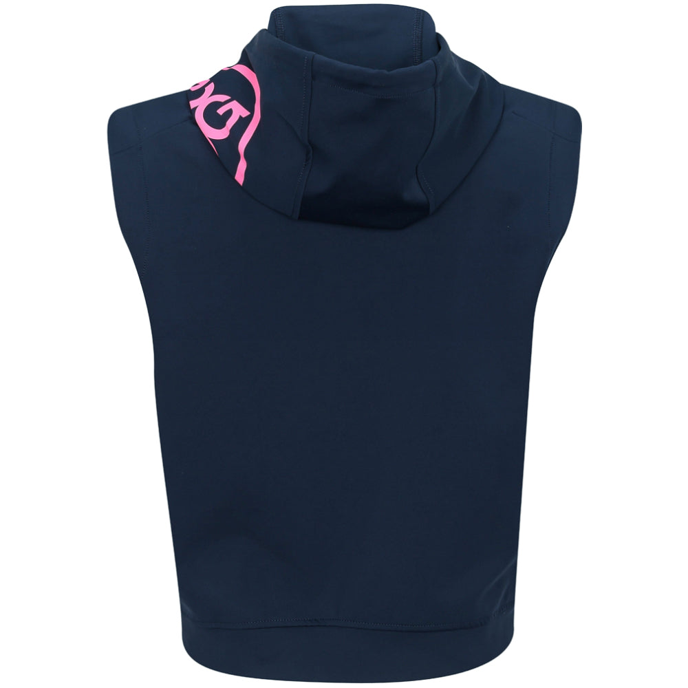 Women's Pray For Birdies Double Knit Brushed Back Cropped Sleeveless Hoodie