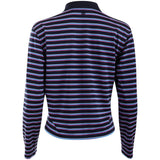 Women's Striped It Tech Pique Relaxed Long Sleeve Polo