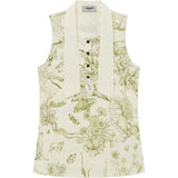 Women's Sleeveless Tie Collar Top