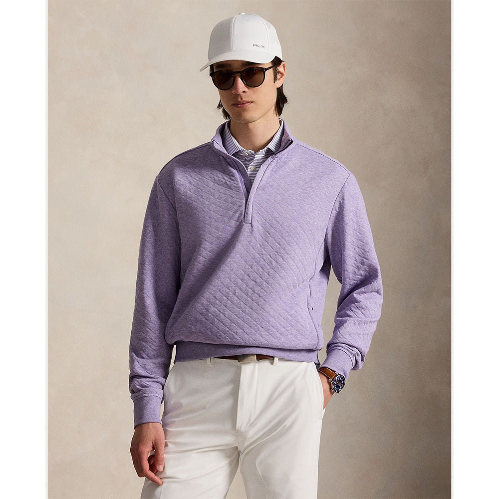 Quilted Double Knit 1/2 Zip Pullover