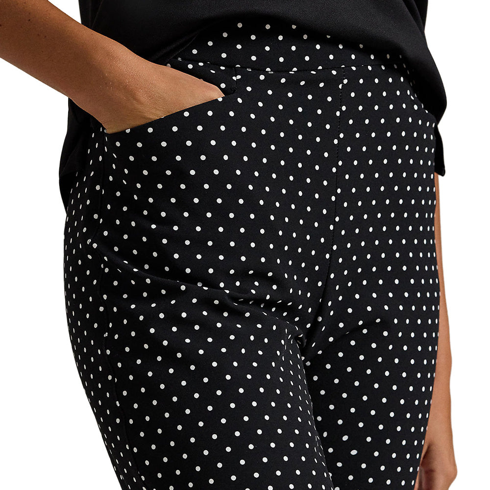 Women's Polka-Dot Stretch-Twill Pants