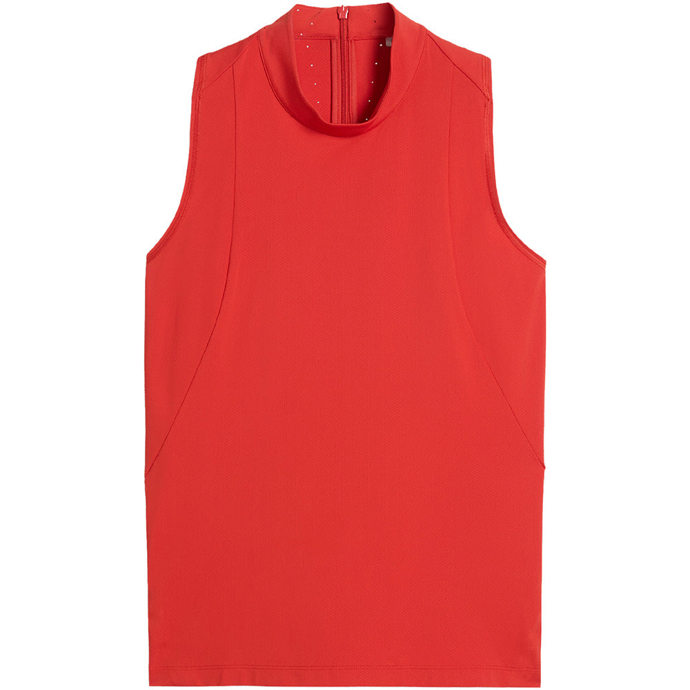 Women's Nylon Sport Sleeveless Mock Neck Top