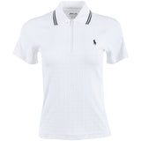 Women's Cable Jacquard 1/4 Zip Polo