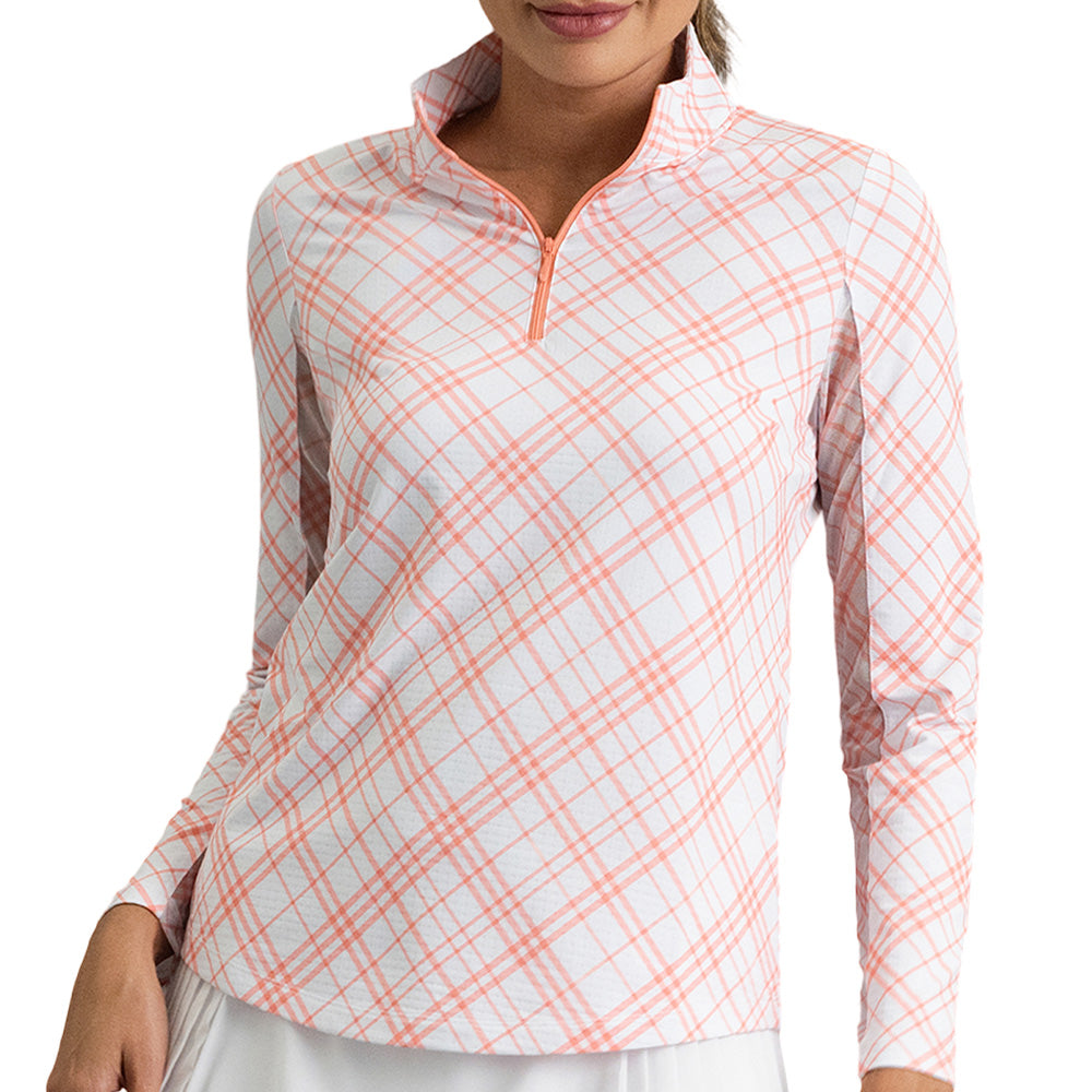Women's Tony Long Sleeve 1/4 Zip Mock Neck Top