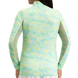 Women's Long Sleeve 1/4 Zip Mock Neck Top - Kate Print