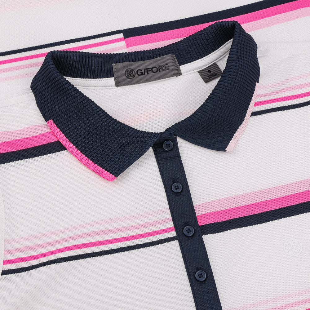 Women's Tech Piqué Engineered Stripe Performance Sleeveless Polo