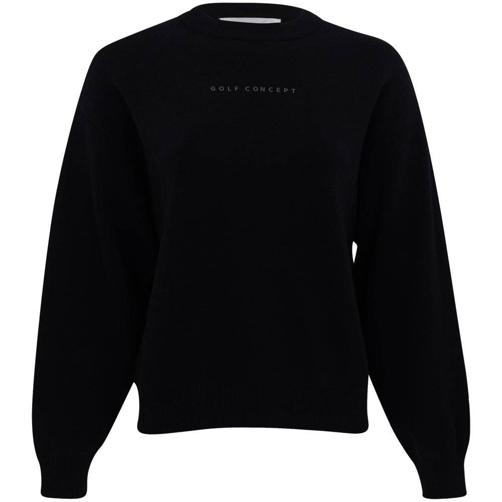 Women's Black Knit Intarsia Sweater