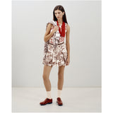 Women's Sleeveless Tie Collar Top