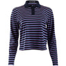 Women's Striped It Tech Pique Relaxed Long Sleeve Polo