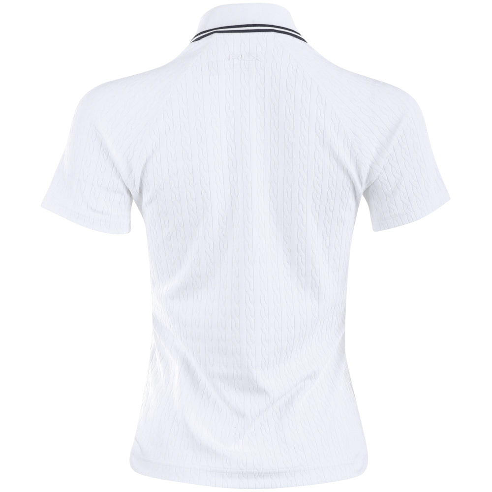 Women's Cable Jacquard 1/4 Zip Polo
