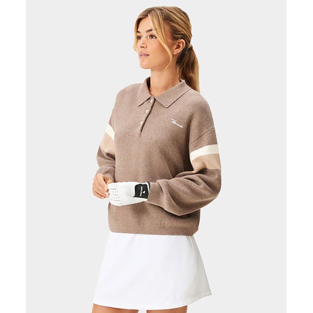 Women's Lite Knit Polo Sweater - Fairway Styles