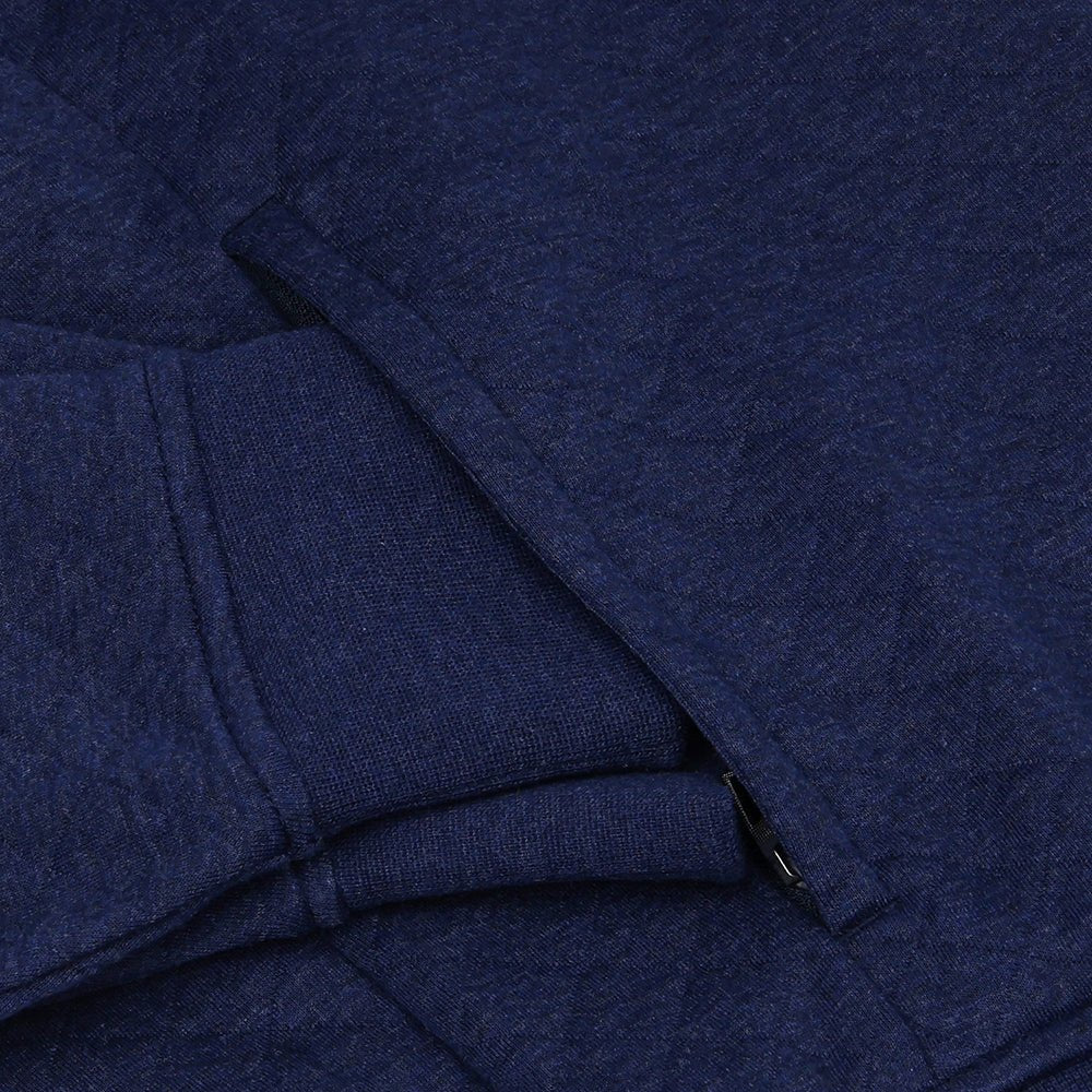 Quilted Double Knit 1/4 Zip Pullover