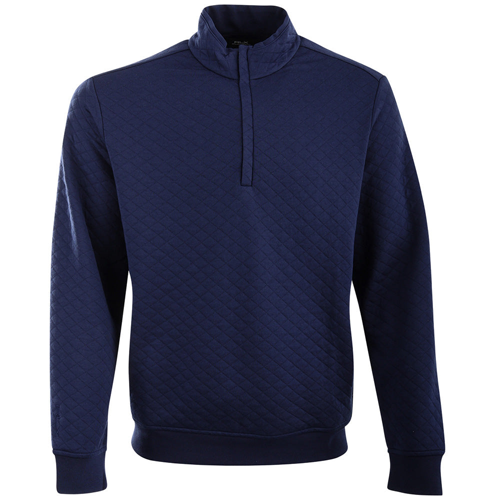 Quilted Double Knit 1/2 Zip Pullover