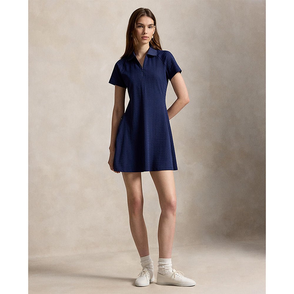 Women's Cable Stretch Jacquard Short Sleeve Dress