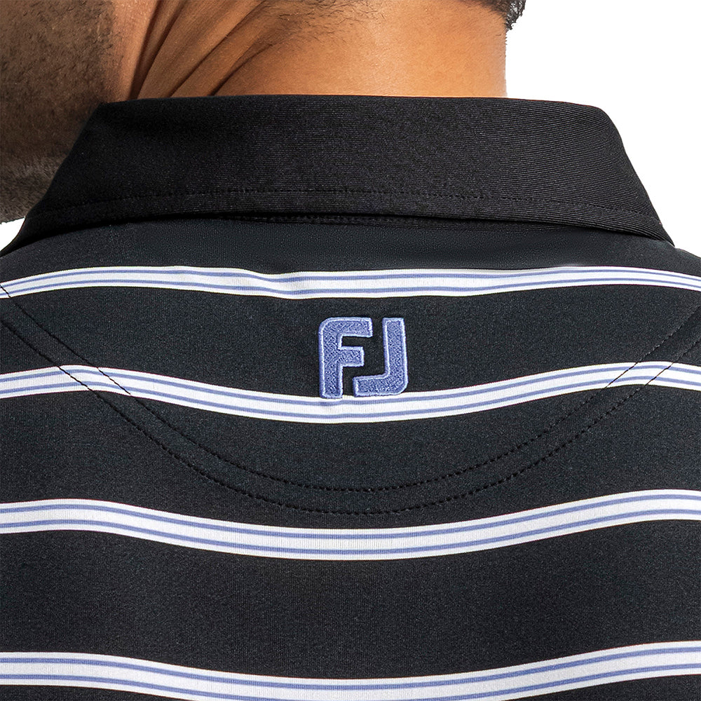 Open Stripe Heather Polo