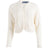 Women's Cable Knit Cotton Blend Cardigan - Clubhouse Cream