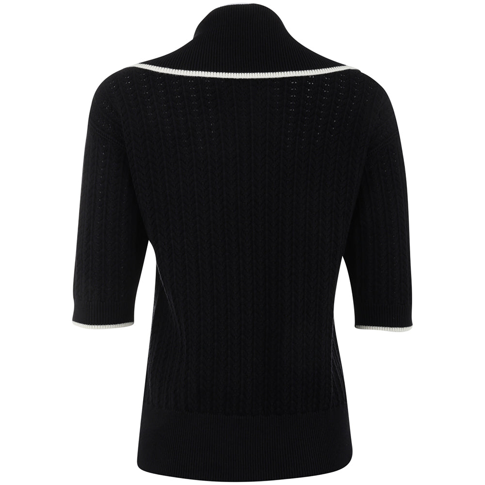 Women's Arney Knit Half Sleeve 1/2 Zip Polo