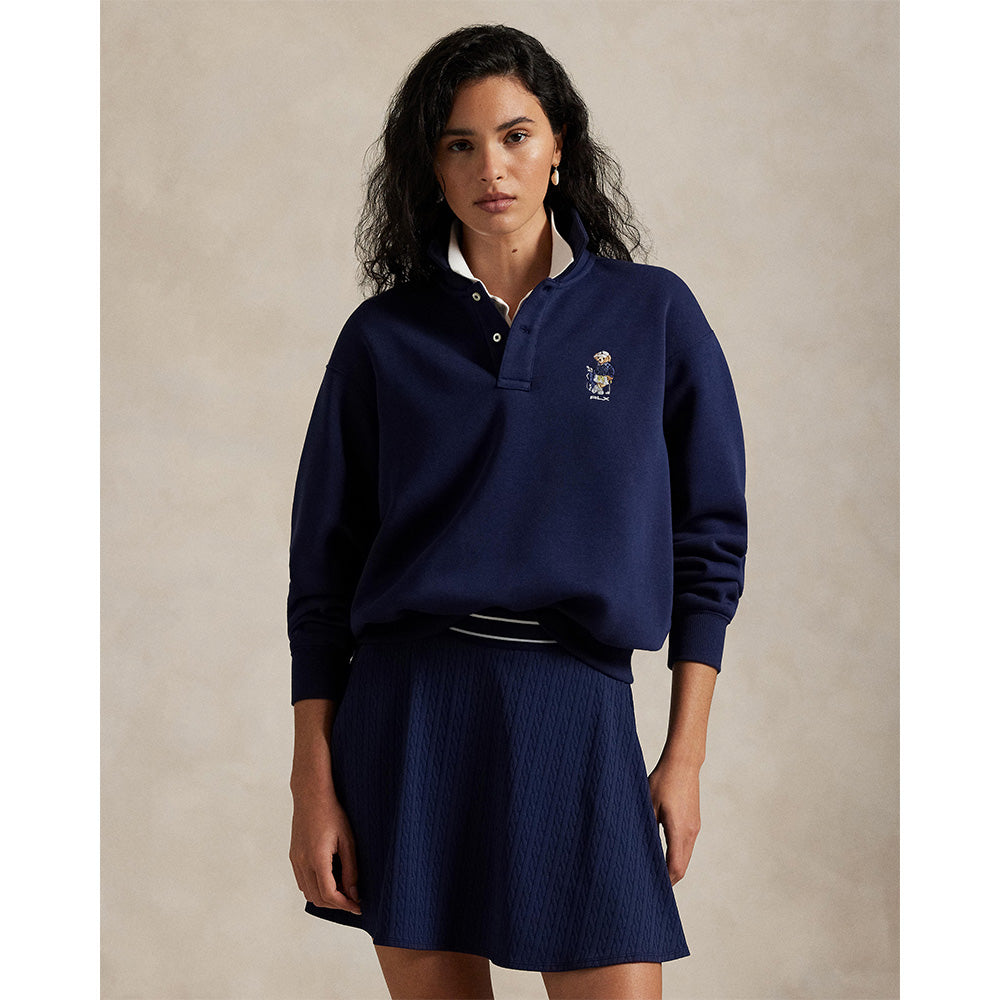Women's Polo Bear Fleece Long Sleeve Polo