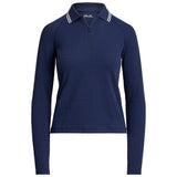 Women's Cable Long Sleeve 1/4 Zip Polo - Fairway Styles