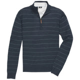 Wool Heather Stripe 1/4 Zip Sweater