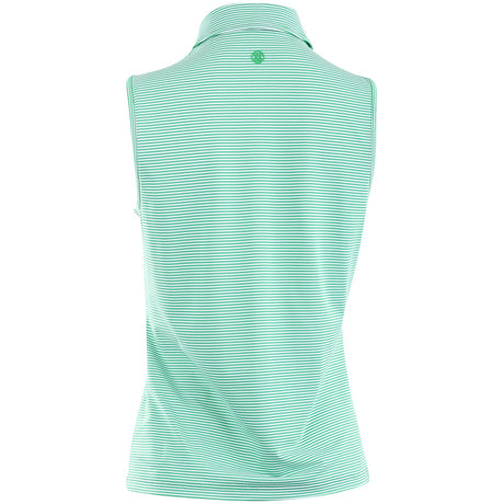Women's Paneled Stripe Tech Pique Sleeveless Polo