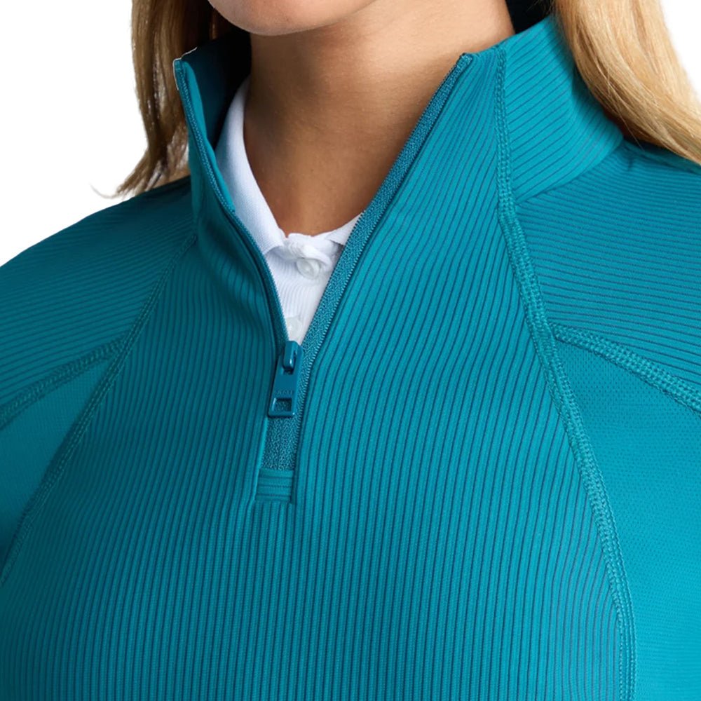 Women's 2-Tone Rib 1/4 Zip Pullover