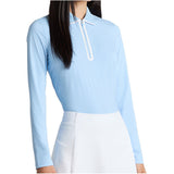 Women's Silky Tech Nylon Long Sleeve 1/4 Zip Polo