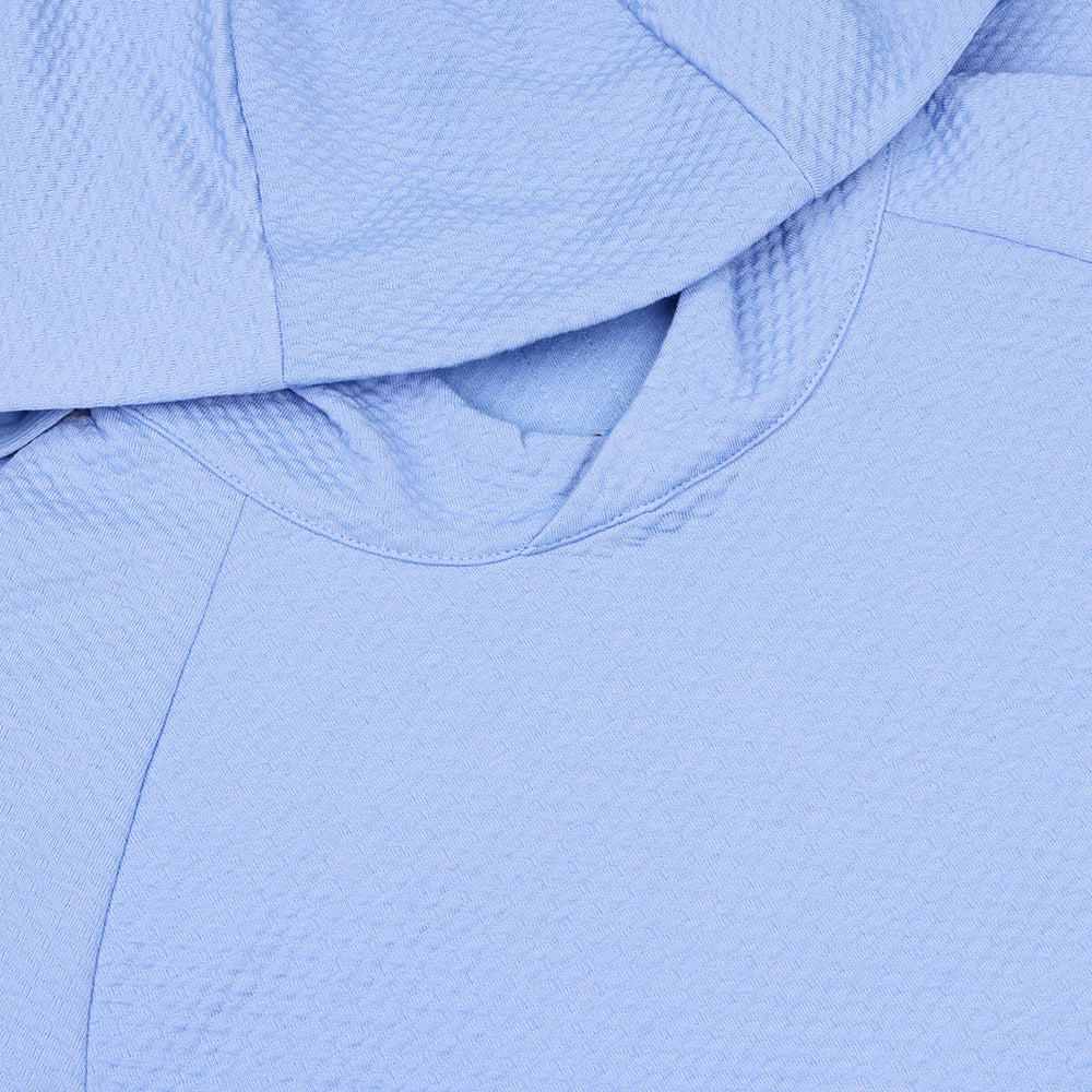 Solid Popcorn Stitch Hoodie
