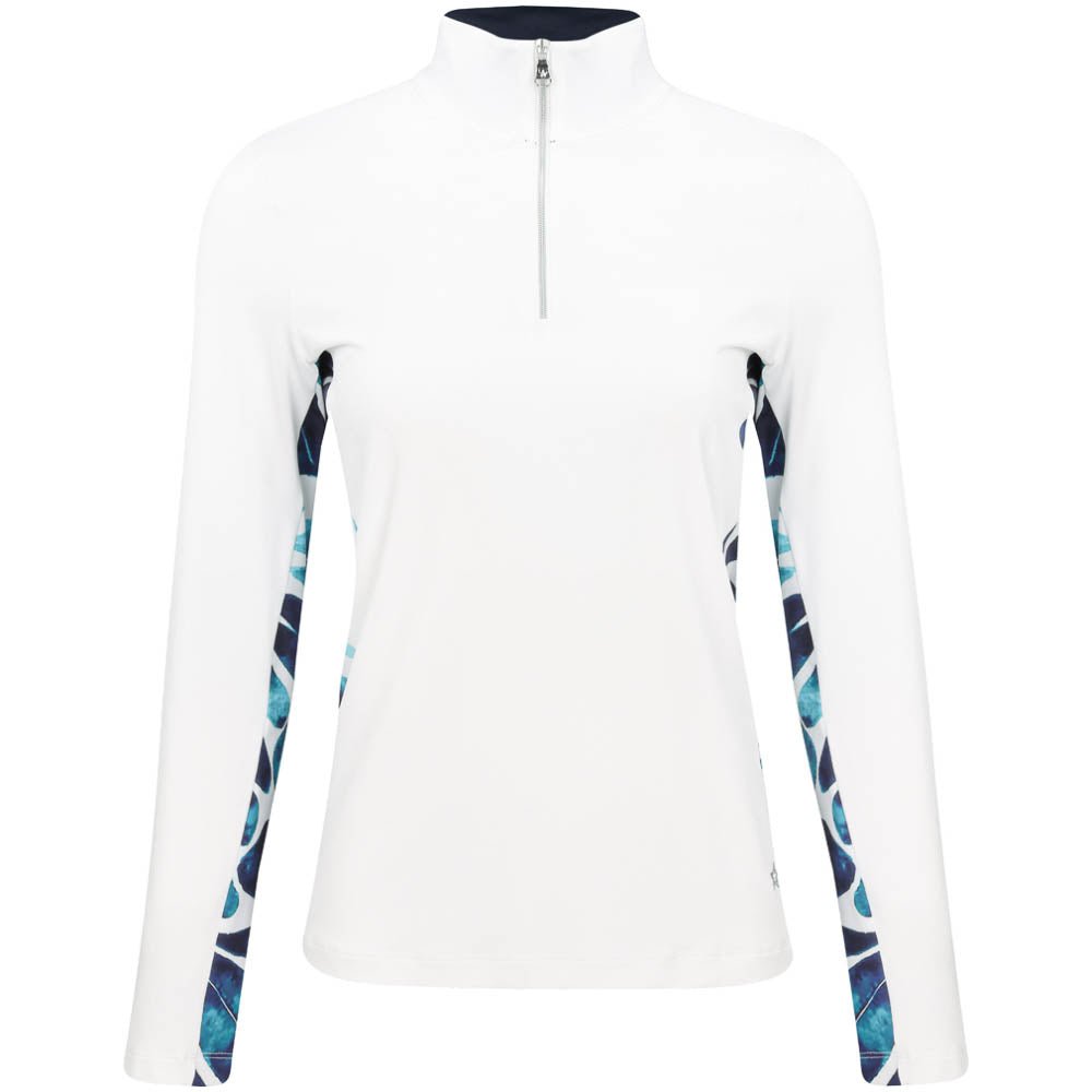 Women's The Desiree Long Sleeve 1/4 Zip Mock Neck Top - Fairway Styles