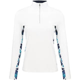 Women's The Desiree Long Sleeve 1/4 Zip Mock Neck Top - Fairway Styles