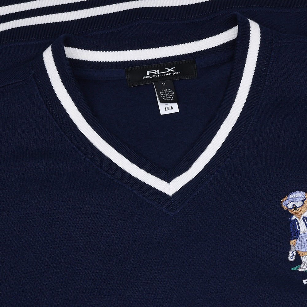 Women's Polo Bear Fleece V-Neck Pullover