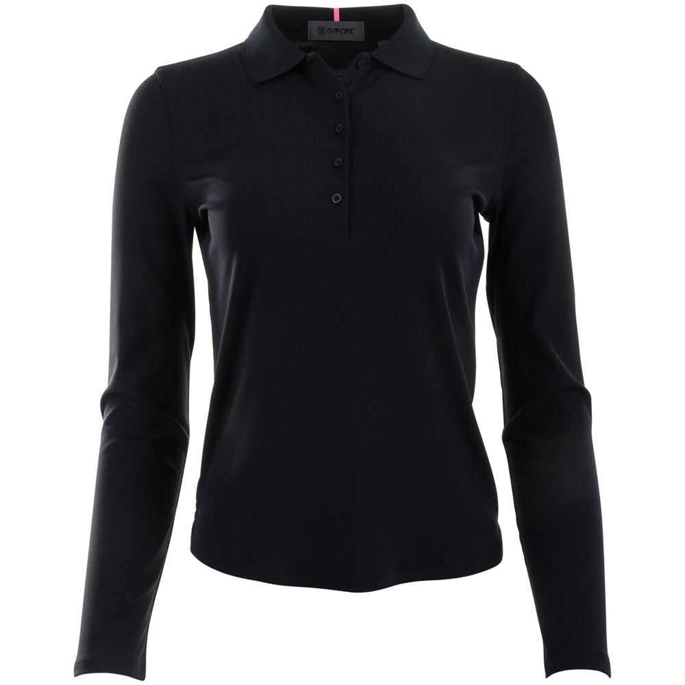 Women's Ribbed Tech Nylon Long Sleeve Polo