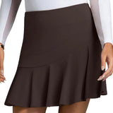 Women's Solid Flounce Skort