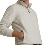 Quilted Double - Knit 1/4 Zip Mock Neck Sweatshirt - Fairway Styles