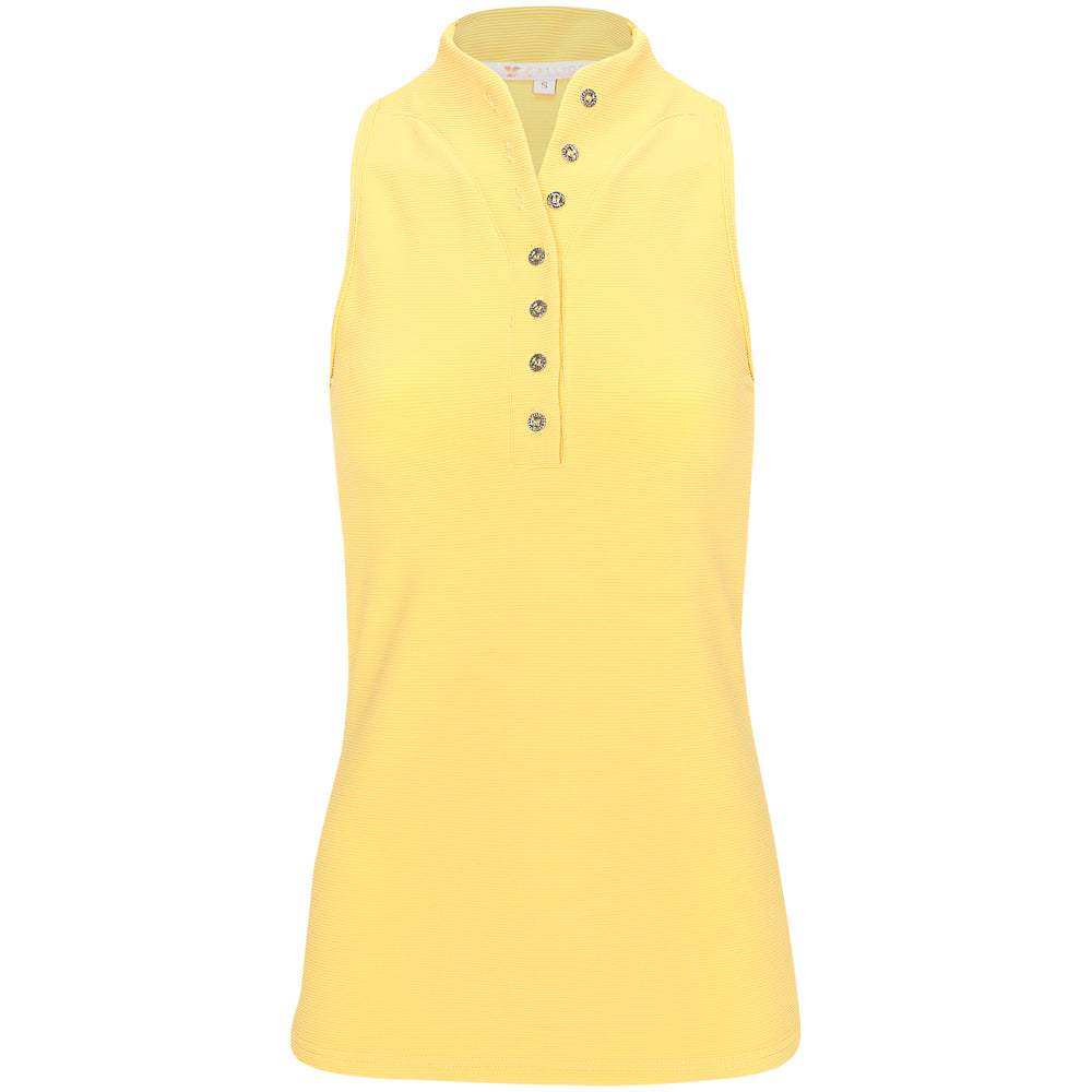 Women's Latah Sleeveless Mock Neck Polo