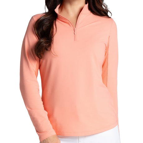 Women's Long Sleeve Mock Neck Top - Solid