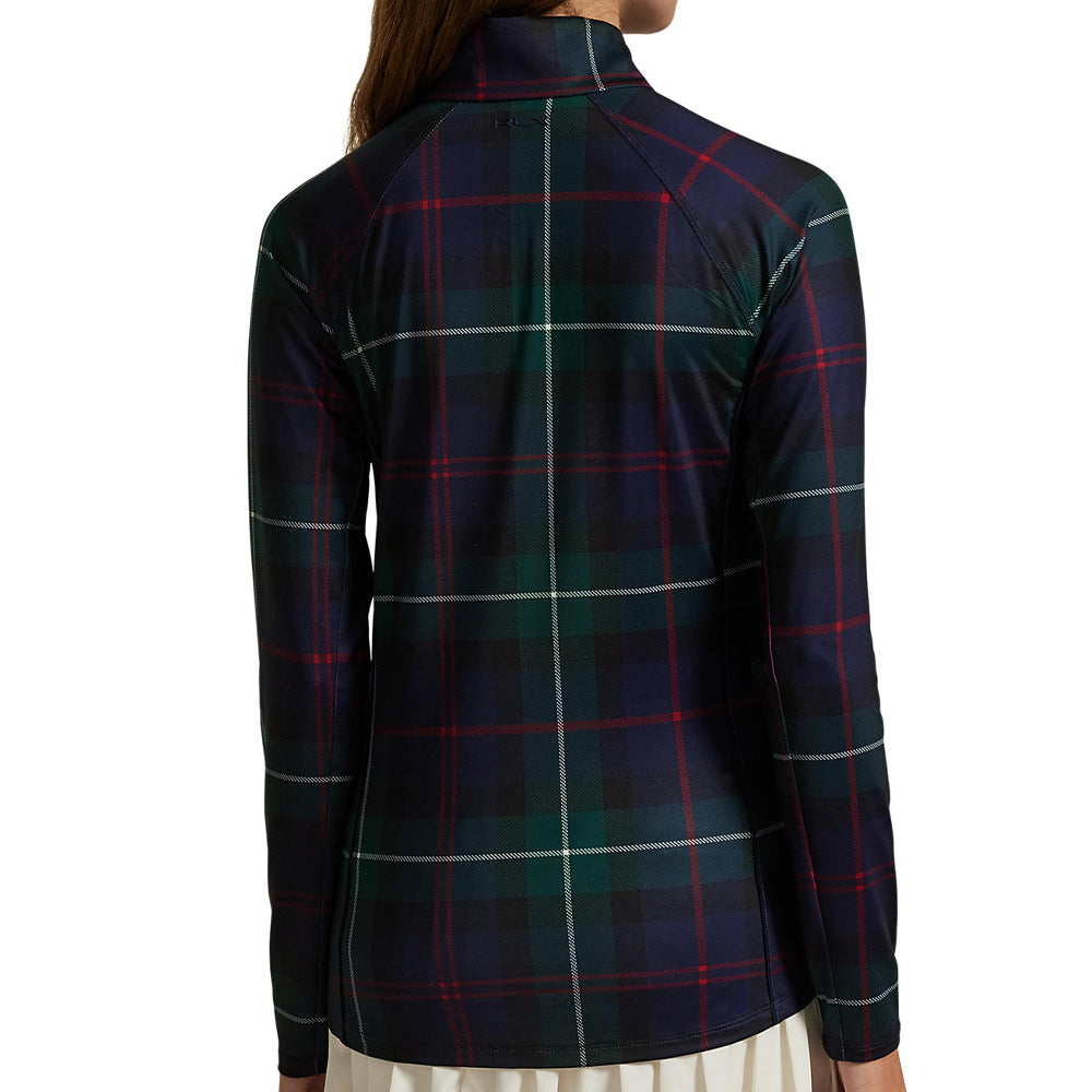 Women's Plaid Stretch-Jersey 1/4 Zip Pullover