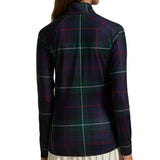 Women's Plaid Stretch-Jersey 1/4 Zip Pullover