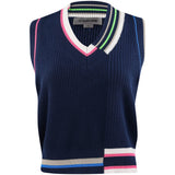 Women's Engineered Stripe Sweater Vest