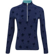 Women's The Soft Palms Long Sleeve 1/4 Zip Mock Neck Top - Fairway Styles