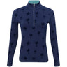 Women's The Soft Palms Long Sleeve 1/4 Zip Mock Neck Top - Fairway Styles